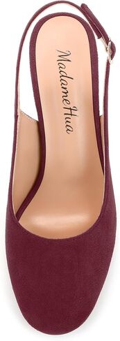Women's Pumps, Block Heel Round Toe Dress Pumps Shoes for Women, Classic Round Toe High Chunky Heel Pumps in Saudi Arabia