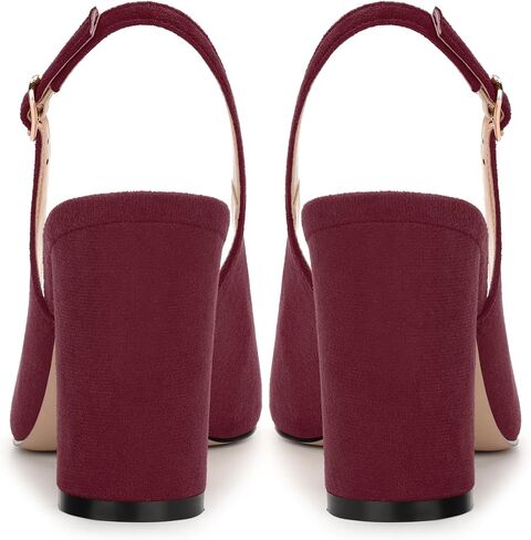 Women's Pumps, Block Heel Round Toe Dress Pumps Shoes for Women, Classic Round Toe High Chunky Heel Pumps in Saudi Arabia