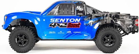 ARRMA RC Truck 1/10 SENTON 4X2 Boost MEGA 550 Brushed Short Course Truck RTR with Battery & Charger, Blue, ARA4103SV4T2 in Saudi Arabia