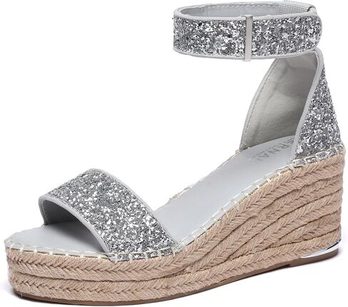 Bernal Women's Platform Sandals Casual Dressy Summer Heighten Wedge Ankle Strap Open Toe Twine Sandals in Saudi Arabia