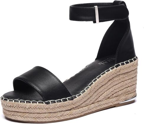 Bernal Women's Platform Sandals Casual Dressy Summer Heighten Wedge Ankle Strap Open Toe Twine Sandals in Saudi Arabia