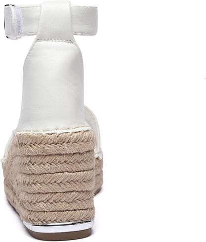 Bernal Women's Platform Sandals Casual Dressy Summer Heighten Wedge Ankle Strap Open Toe Twine Sandals in Kuwait