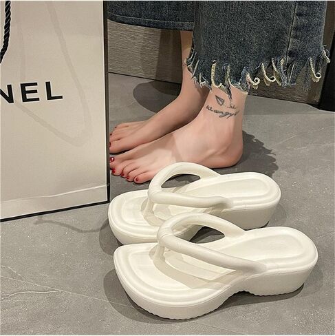 OYOANGLE Women's Platform Flip Flop Sandals Breathable Comfy Outdoor Toe Post Chunky Heeled Thong Slippers in Saudi Arabia