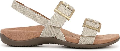 صندل نسائي من VIONIC بكعب Reese Slingback، نسيج صناعي بيج الشوفان، 7 ضيق in Saudi Arabia