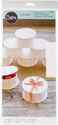 Sizzix Surfacez - Little Sizzles Mat Board 656492, White, 6 Sheets, One Size in Saudi Arabia