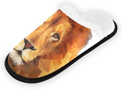 النعال النسائية لينة غامض المضادة للانزلاق وحيد الصوف المرجاني السفر شبشب منزل دافئ أفخم غرفة نوم أحذية منزلية الأسد الملك 5-8 in Kuwait