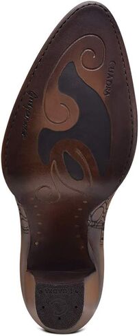 Cuadra Women's Leather Bootie with Swarovski Crystals and Zipper Brown in Saudi Arabia