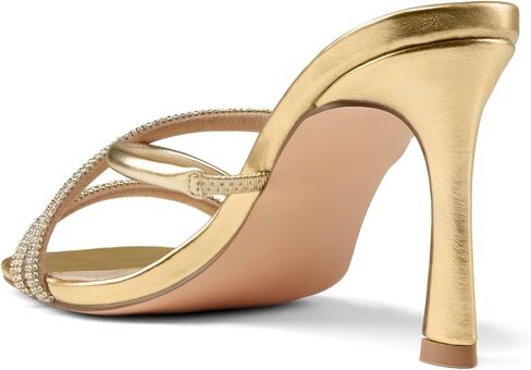 Arromic Women's Rhinestone Strappy High Stiletto Heels Square Open Toe Heeled Slip on Sandals Date Party Dress Wedding Sexy Crystal Straps Heels Shoes in Saudi Arabia