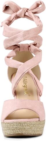 Allegra K Women's Lace Up Espadrilles Wedges Sandals in Saudi Arabia