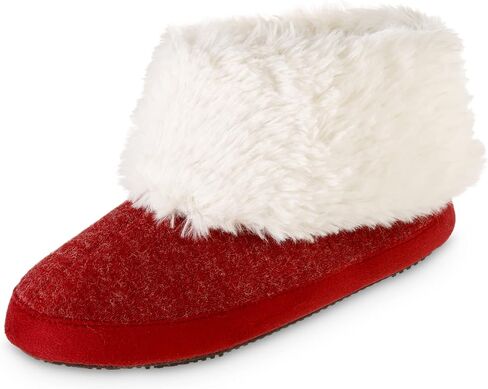 isotoner Women's Recycled Comfort Memory Foam Heather Knit Marisol Boot Slippers in Saudi Arabia