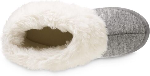 isotoner Women's Recycled Comfort Memory Foam Heather Knit Marisol Boot Slippers in Kuwait