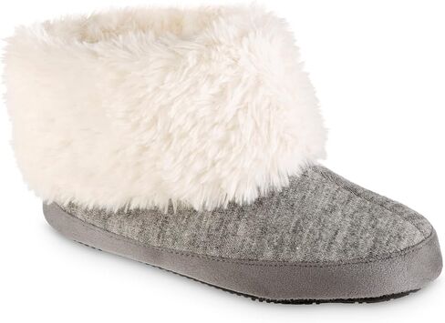 isotoner Women's Recycled Comfort Memory Foam Heather Knit Marisol Boot Slippers in Kuwait