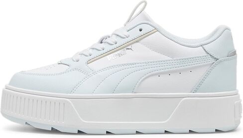حذاء رياضي نسائي من PUMA Karmen Rebelle، لون أبيض-Dewdrop فضي، 5.5 in Saudi Arabia