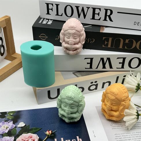 3D Buddha Design Candle Molds Soap 3D Silicone Buddha Mold for Candle Wax Aroma Gypsum Resin Decorating Crafts Making in Saudi Arabia