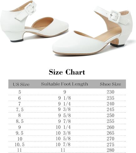Women's Low Block Heels Ankle Buckle Strap Closed Toe Comfortable Chunky Heel Dress Work Pumps in Saudi Arabia