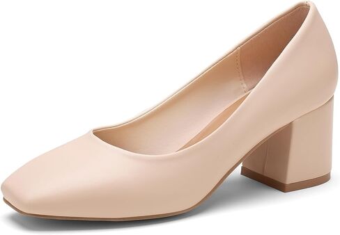 Women's Pumps Chunky Block Low Heels Closed Toe Dress Shoes with Arch Support Comfortable Wedding Party Office Shoes Heel Pumps in Saudi Arabia