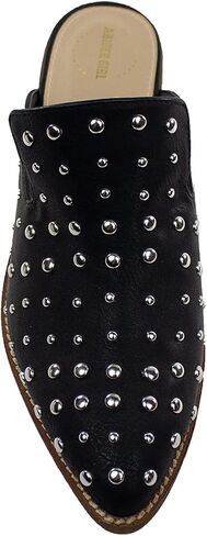 ARIDER ARiderGirl Cara Studs Studded Stacked Heel Pointed Toe Mule Slip On Mules in Saudi Arabia
