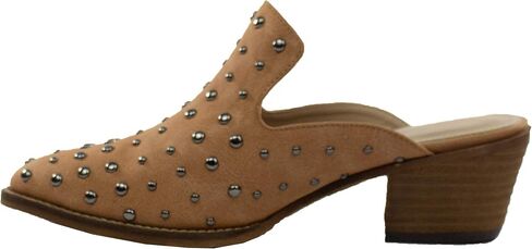 ARIDER ARiderGirl Cara Studs Studded Stacked Heel Pointed Toe Mule Slip On Mules in Saudi Arabia
