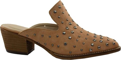 ARIDER ARiderGirl Cara Studs Studded Stacked Heel Pointed Toe Mule Slip On Mules in Saudi Arabia