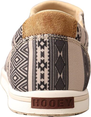 Twisted X Women's Hooey Loper Slip-On Shoes - Cool and Casual Hooey Shoes with Fashionable Textile Fabric Design - Features ecoTweed Lining and Blended Rice Husk Outsole, Taupe & Black, 8.5 M in Saudi Arabia