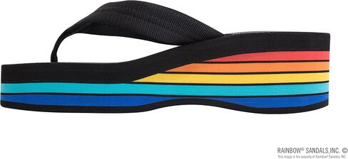 Rainbow Sandals Women's Six Layer Wedge Rubber 1" EVA Filled Nylon Strap in Saudi Arabia