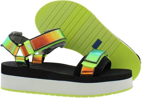 Keds Women's Trio Platform Iridescent Sport Sandal, Black, 8 in Saudi Arabia