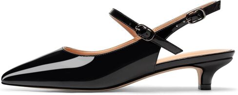 Mettesally Women's Kitten Low Heels Pointed Toe Sandals Slingback Ankle Strap Mary Jane Office Party Shoes in Saudi Arabia
