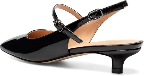 Mettesally Women's Kitten Low Heels Pointed Toe Sandals Slingback Ankle Strap Mary Jane Office Party Shoes in Saudi Arabia