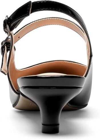 Mettesally Women's Kitten Low Heels Pointed Toe Sandals Slingback Ankle Strap Mary Jane Office Party Shoes in Saudi Arabia