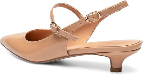 Mettesally Women's Kitten Low Heels Pointed Toe Sandals Slingback Ankle Strap Mary Jane Office Party Shoes in Saudi Arabia