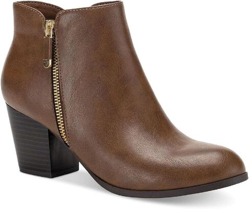 Style & Co. Womens Masrinaa Microsuede Ankle Booties Brown 8.5 Medium (B,M) in Saudi Arabia