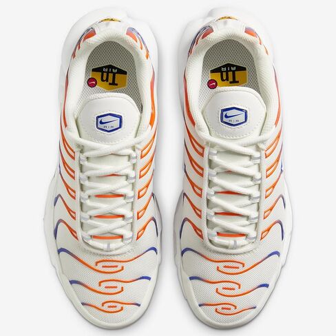 Nike Air Max Plus Women's Shoes (DZ3671-103, Summit White/Racer Blue/Safety Orange/) Size 6 in Saudi Arabia