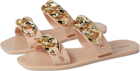 Kenneth Cole Women's Naveen Chain Jelly Flatform Slide Sandal Flat in Saudi Arabia