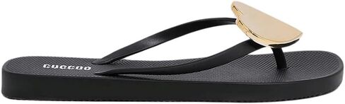 OYOANGLE Women's Heart Decor Flip Flop Sandals Lightweight Fashionable Outdoor Indoor Basic Thong Sandals in Saudi Arabia