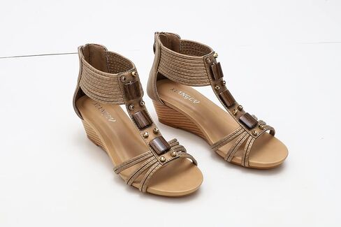 NEW Wedge Sandals for Women Open Toe Casual Summer Roman High Heel Beach Sandals in Kuwait