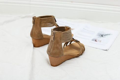NEW Wedge Sandals for Women Open Toe Casual Summer Roman High Heel Beach Sandals in Kuwait