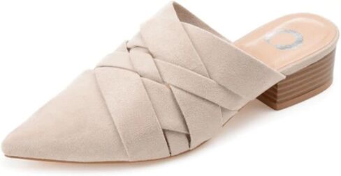 Journee Collection Womens Kalida Mules with Block Heel and Pointed Toe in Saudi Arabia