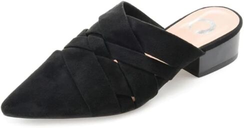 Journee Collection Womens Kalida Mules with Block Heel and Pointed Toe in Saudi Arabia