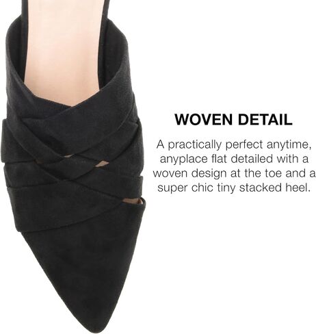 Journee Collection Womens Kalida Mules with Block Heel and Pointed Toe in Saudi Arabia
