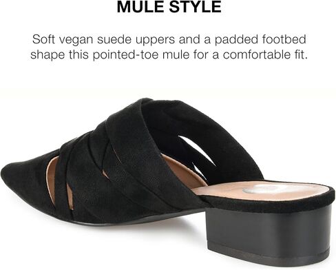 Journee Collection Womens Kalida Mules with Block Heel and Pointed Toe in Saudi Arabia