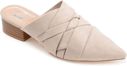 Journee Collection Womens Kalida Mules with Block Heel and Pointed Toe in Saudi Arabia