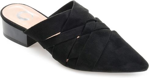 Journee Collection Womens Kalida Mules with Block Heel and Pointed Toe in Saudi Arabia