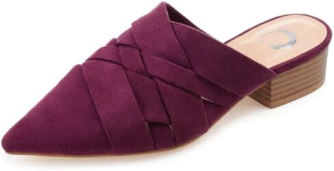 Journee Collection Womens Kalida Mules with Block Heel and Pointed Toe in Saudi Arabia