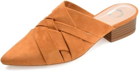 Journee Collection Womens Kalida Mules with Block Heel and Pointed Toe in Saudi Arabia