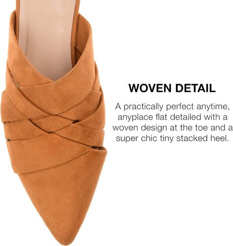 Journee Collection Womens Kalida Mules with Block Heel and Pointed Toe in Saudi Arabia