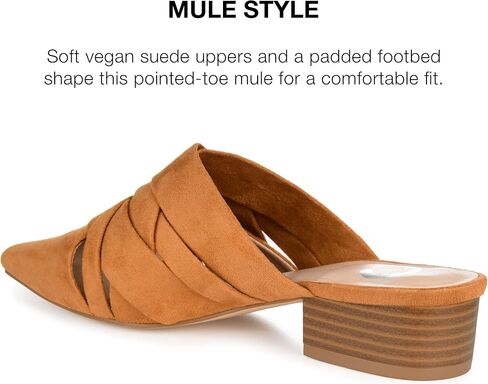Journee Collection Womens Kalida Mules with Block Heel and Pointed Toe in Saudi Arabia