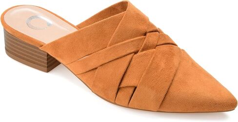 Journee Collection Womens Kalida Mules with Block Heel and Pointed Toe in Saudi Arabia