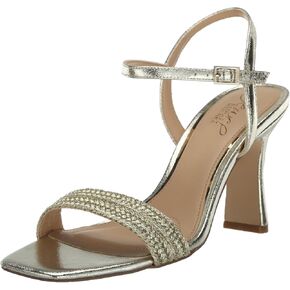 Jewel Badgley Mischka Heddia Woven Vamp Sandals