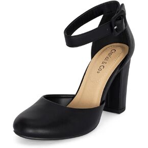 Chariot & Co: Posh- Womens Round Toe Ankle Strap W/Buckle Comfort Foam Dress Pump High Heeled Sandals