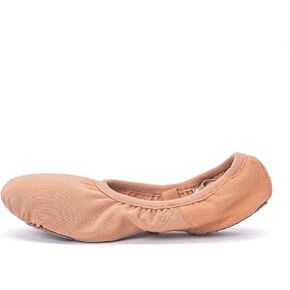 SANSHA Women's Split Leather Sole Soft Ballet Shoes 357x Havana Flat